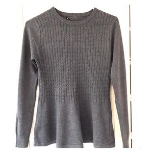 Grey cable knit sweater